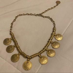Gold Turkish Coin Collar Necklace
